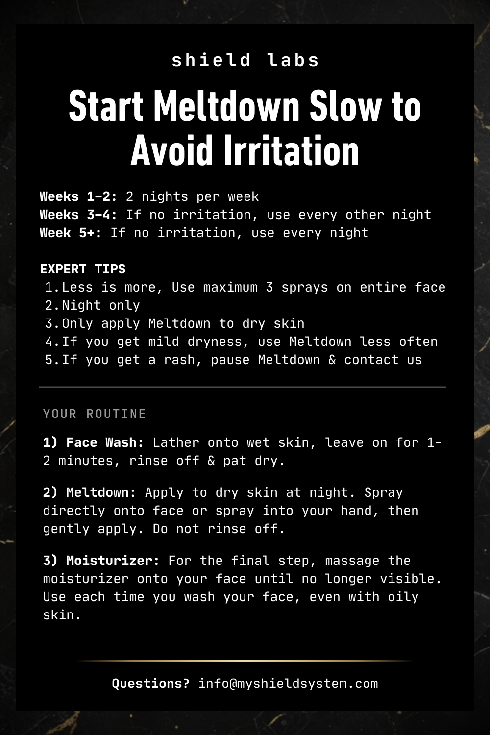Meltdown Shield System Instructions